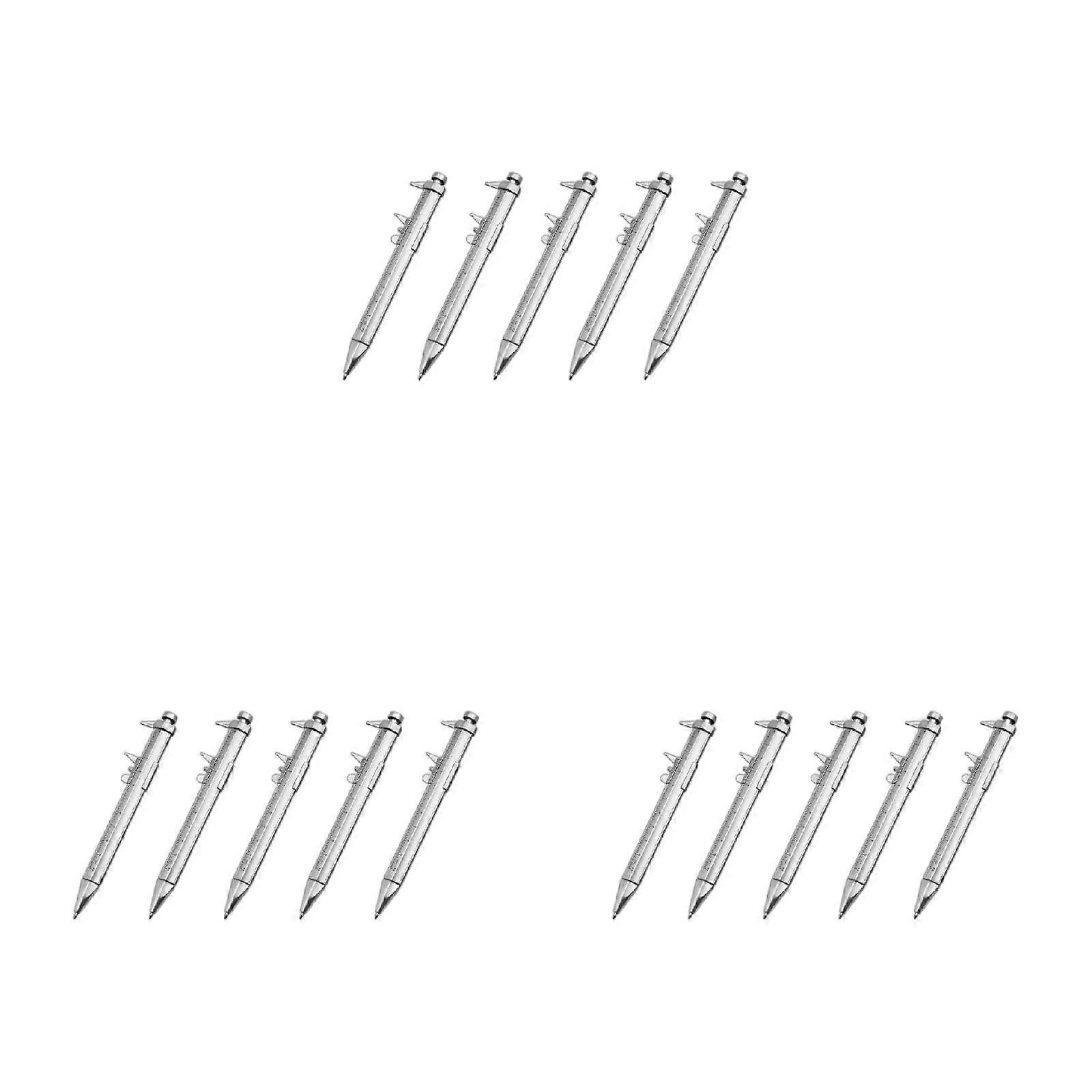 5pcs Multifunction Ballpoint Pen with Ruler and Vernier Caliper 2 in 1 Measuring Tool