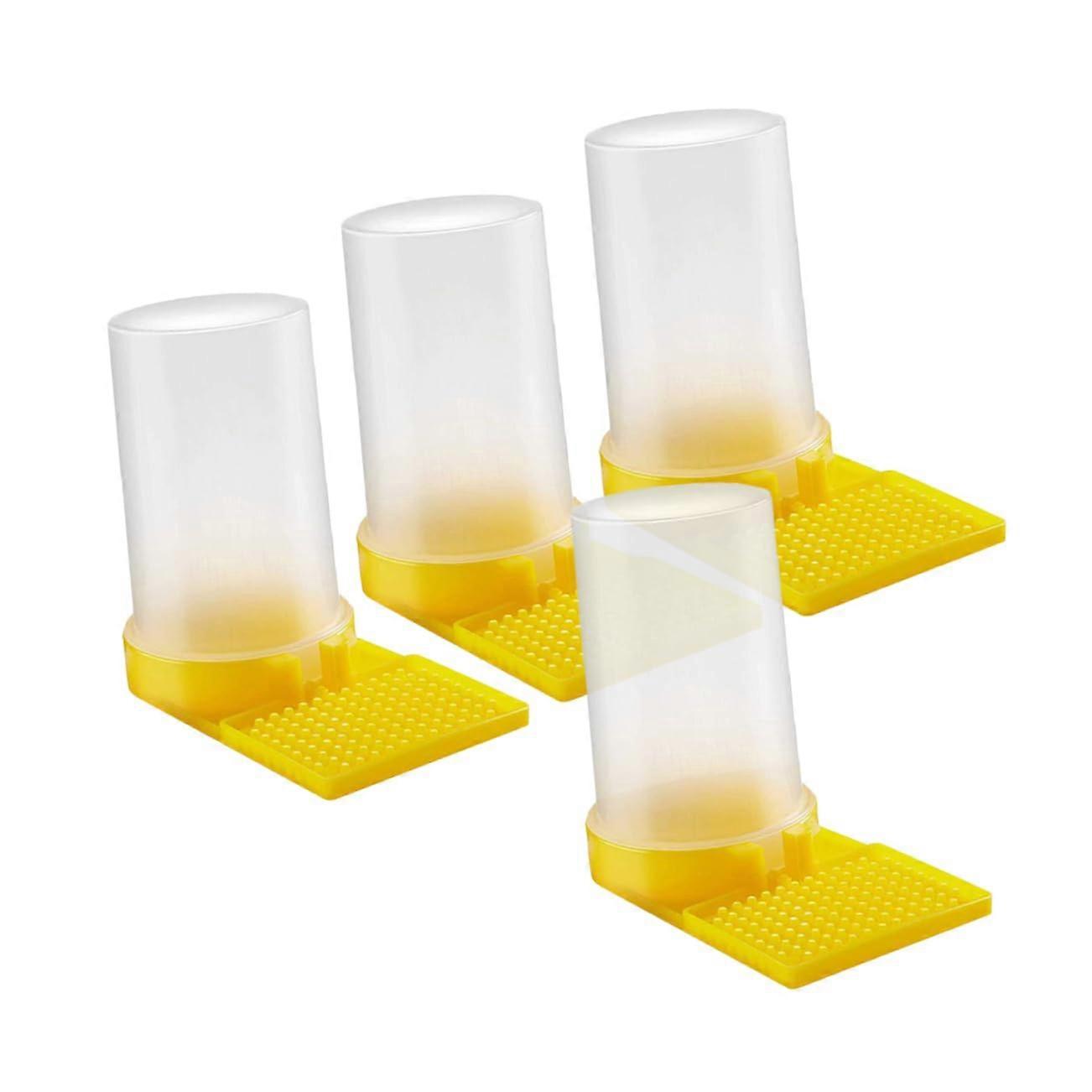 4pcs Bee Feeder Hive Entrance Water Feeder Cups for Beekeeping Quick Refilling