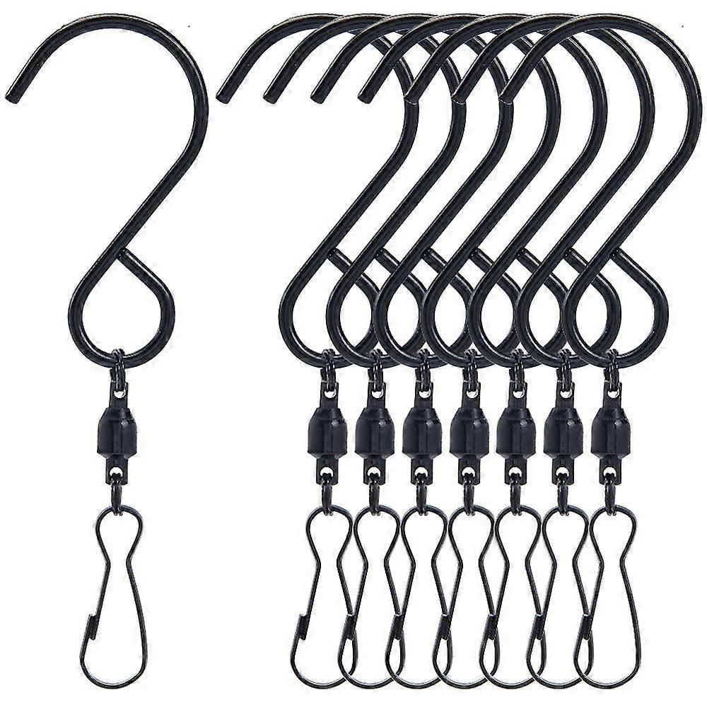 12pcs Stainless Steel Hook Hangers Black 88mm