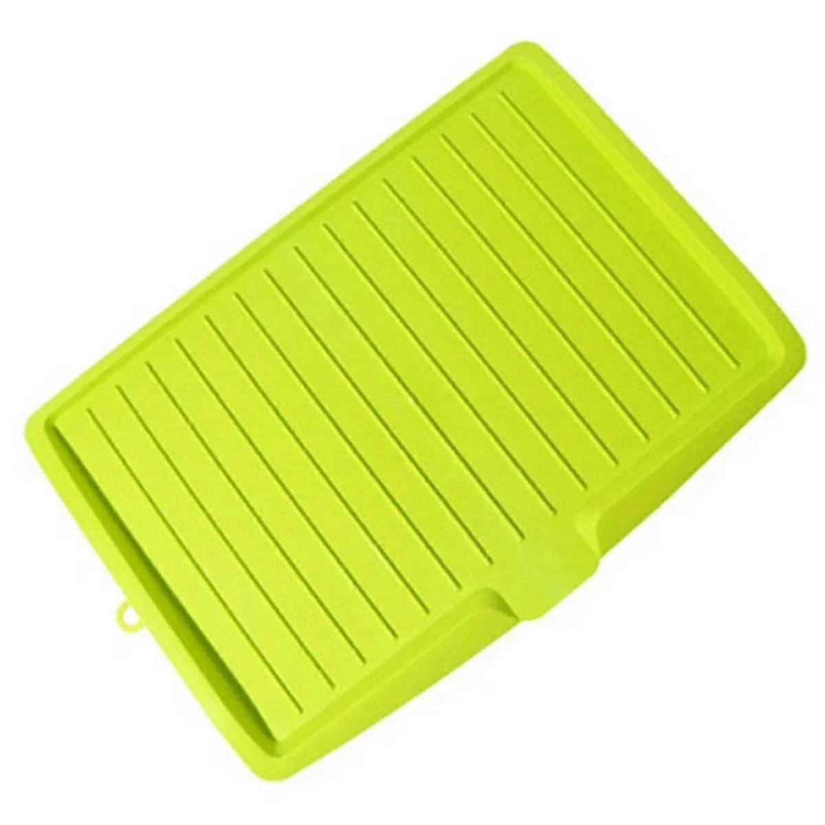 Drain Rack Kitchen Dish Drainer Tray Large Sink Drying Rack ,Green