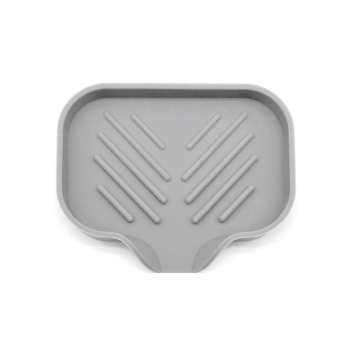 Self Draining Soap Bar Holder Silicone S grey