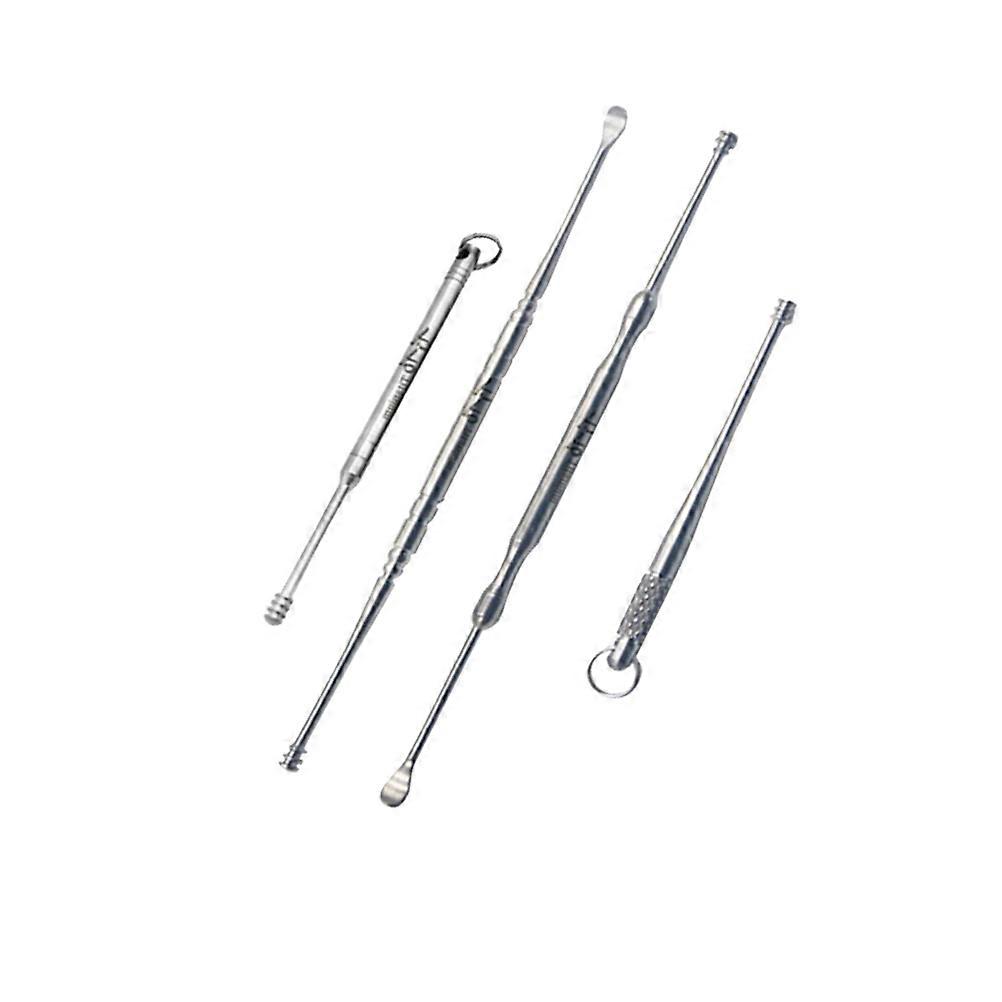 Titanium Alloy Double-Headed Earscoop Ear Care Tool with 1Set Set Silver