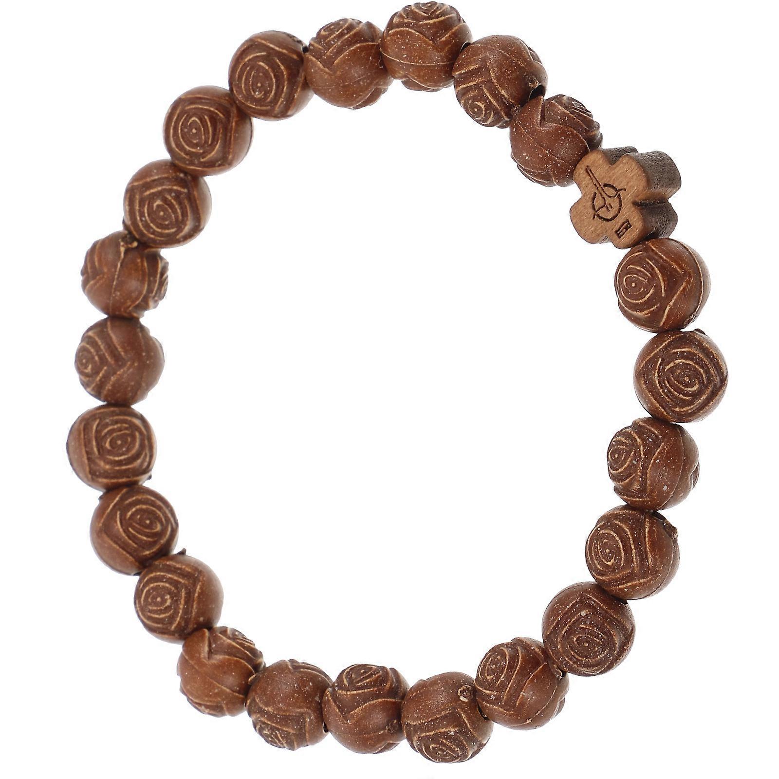 Catholic Cross Bracelet Beaded Bracelet for Men Prayer Durable Material