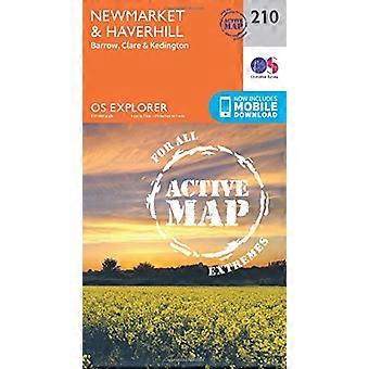 OS Explorer carte Active (210) Newmarket et Haverhill, Barrow, Clare et Kedington (OS Explorer carte Active)