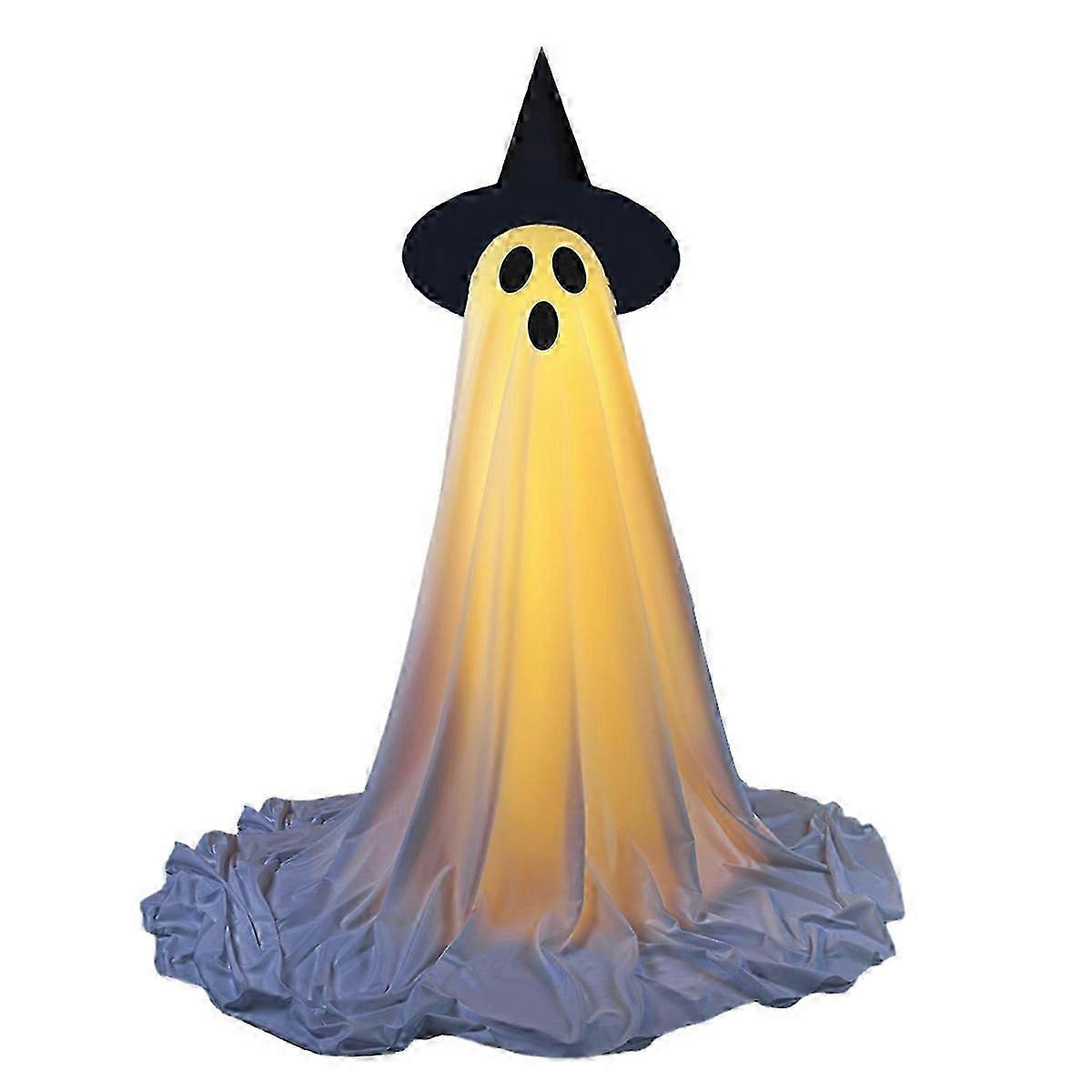 Front Porch Glowing Ghost Halloween Standing Ghost With Hat
