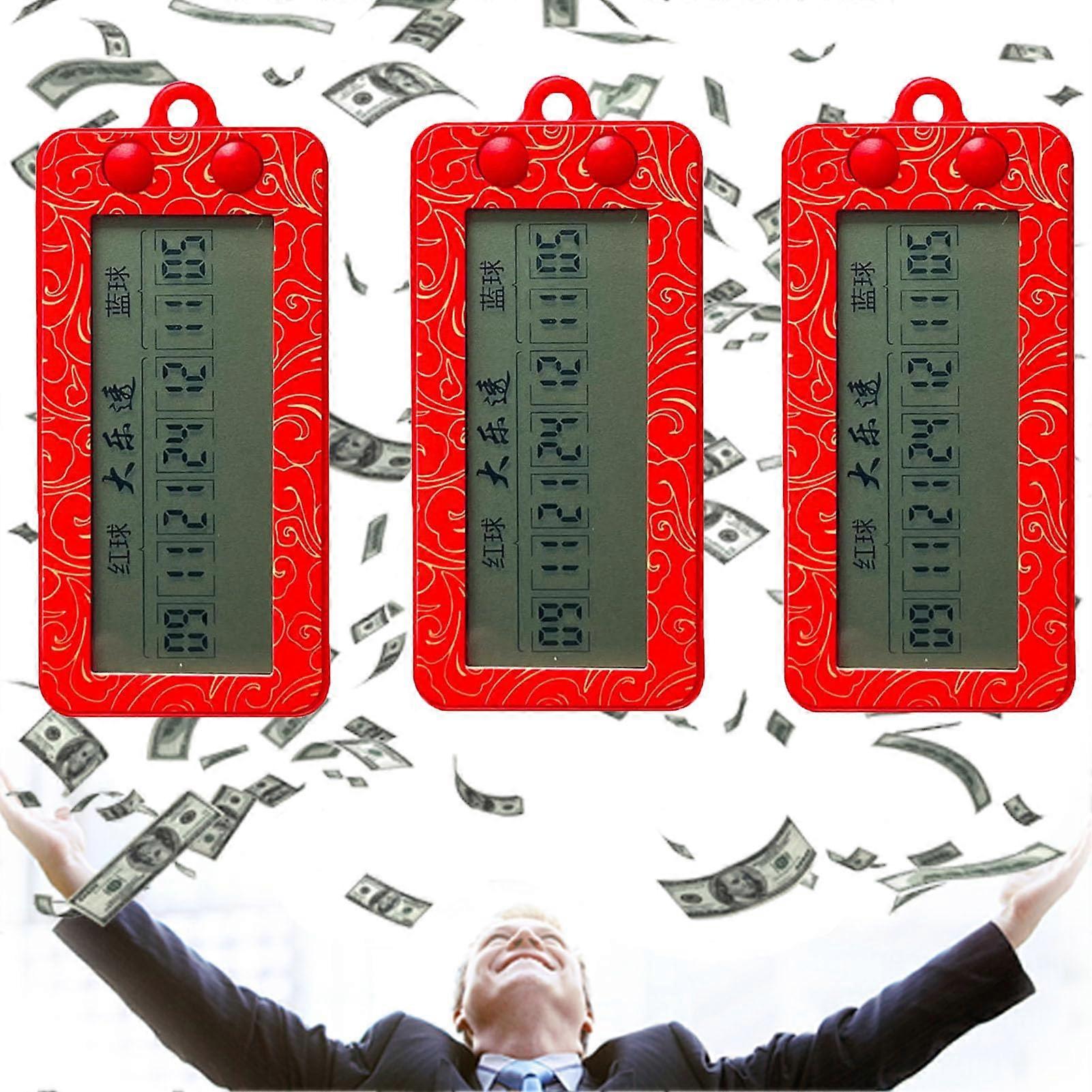 AI Probability Lottery Number Generator and Random Picker, Compact Handheld Selector 3pcs