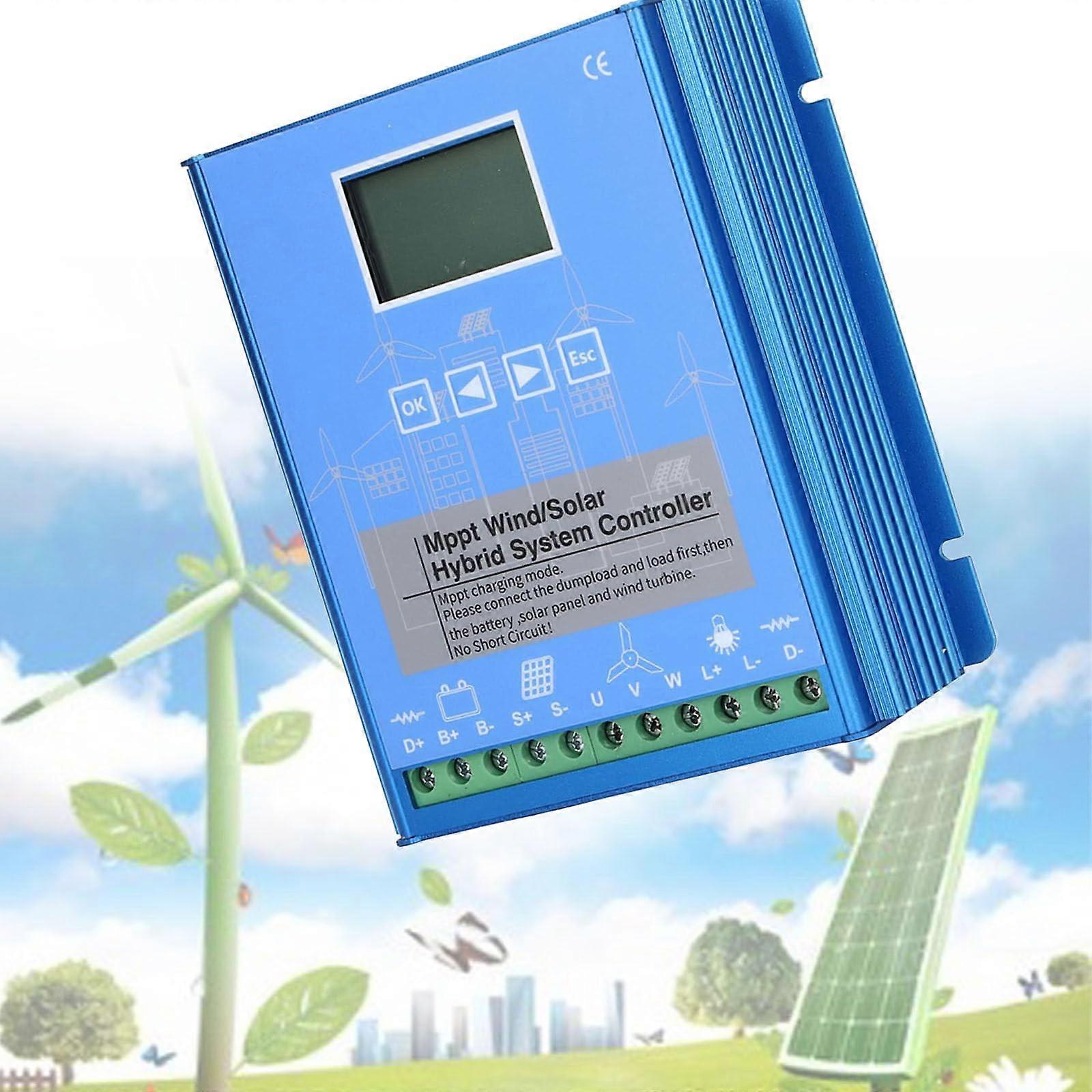 12V 5000W Hybrid MPPT Charge Controller for Wind Solar Systems with Boost and Automatic Dump Load