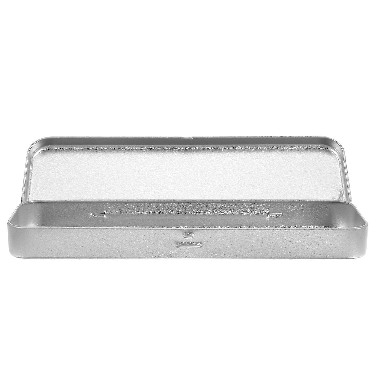 Metal Pencil Box Rectangular Iron Case 1Pcs for Students Use