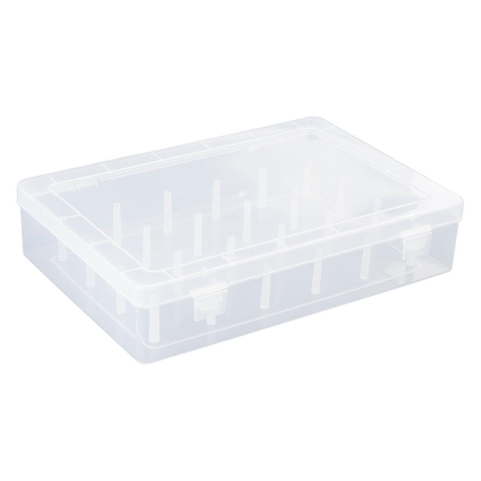 Clear Thread Spool Box 42 Spools Thread Spool Organizers Thread Bobbin Storage Case for Small Large Sewing Thread Spool
