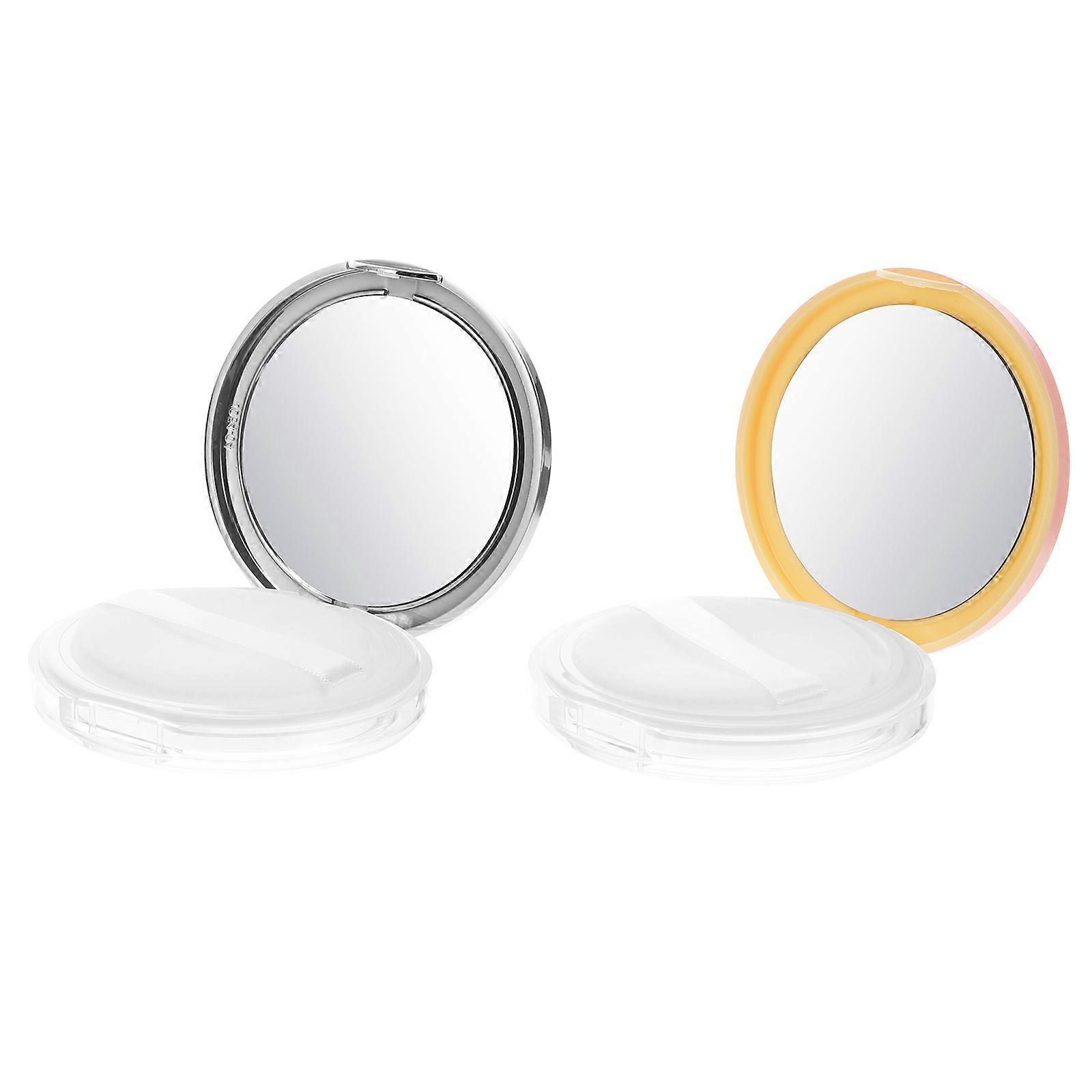 Makeup Powder Case Empty Powder Compact Container for Home 2Pcs