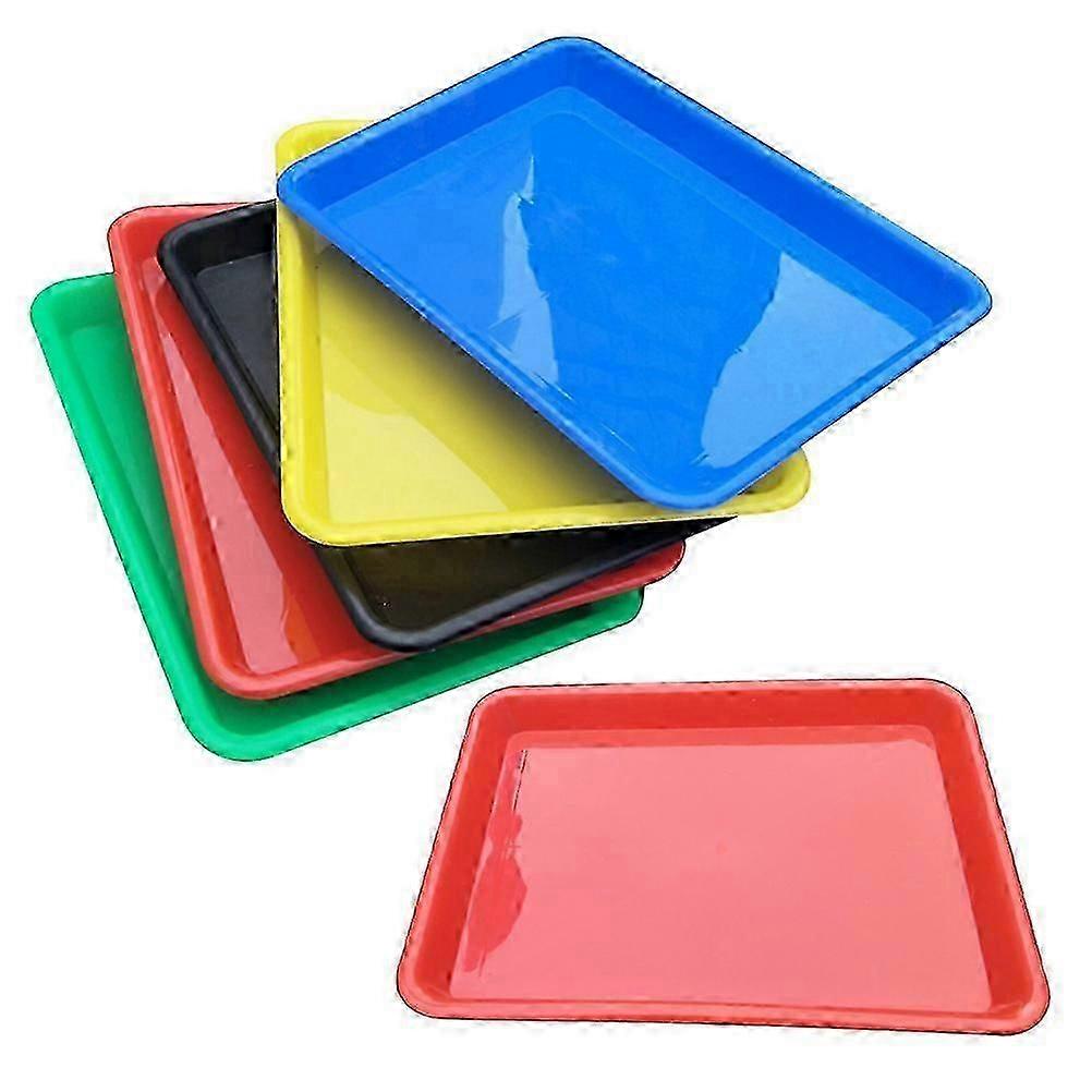 Rectangular Storage Holder Plastic Mini Container For Small Items Assorted Color Easy To Clean 6Pcs