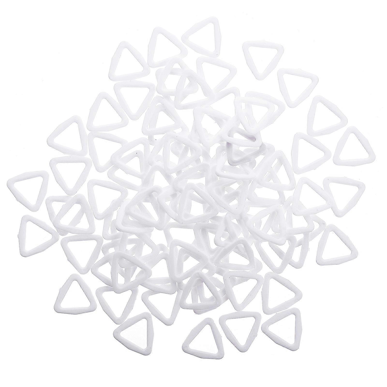 Triangle Buttons Clothes Belt Buttons Plastic for Decor 100Pcs Bundle