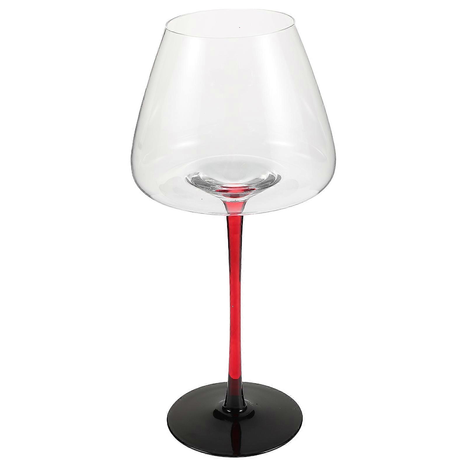 Wine Glasses Red Stem Crystal Glasses for Drinking Set