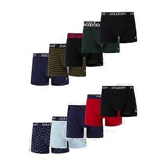 Lyle & Scott Mens Assorted Designs Boxer Briefs (Pack of 10)