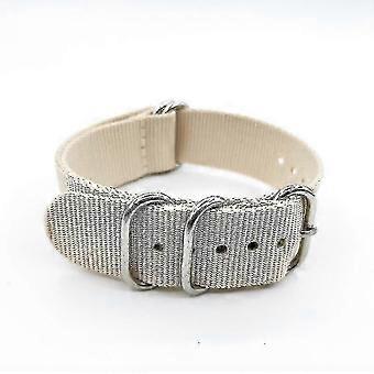 18-24mm NATO Nylon Uhrenarmband für 007, Militärsport Armee Stoffband Regenbogenblau