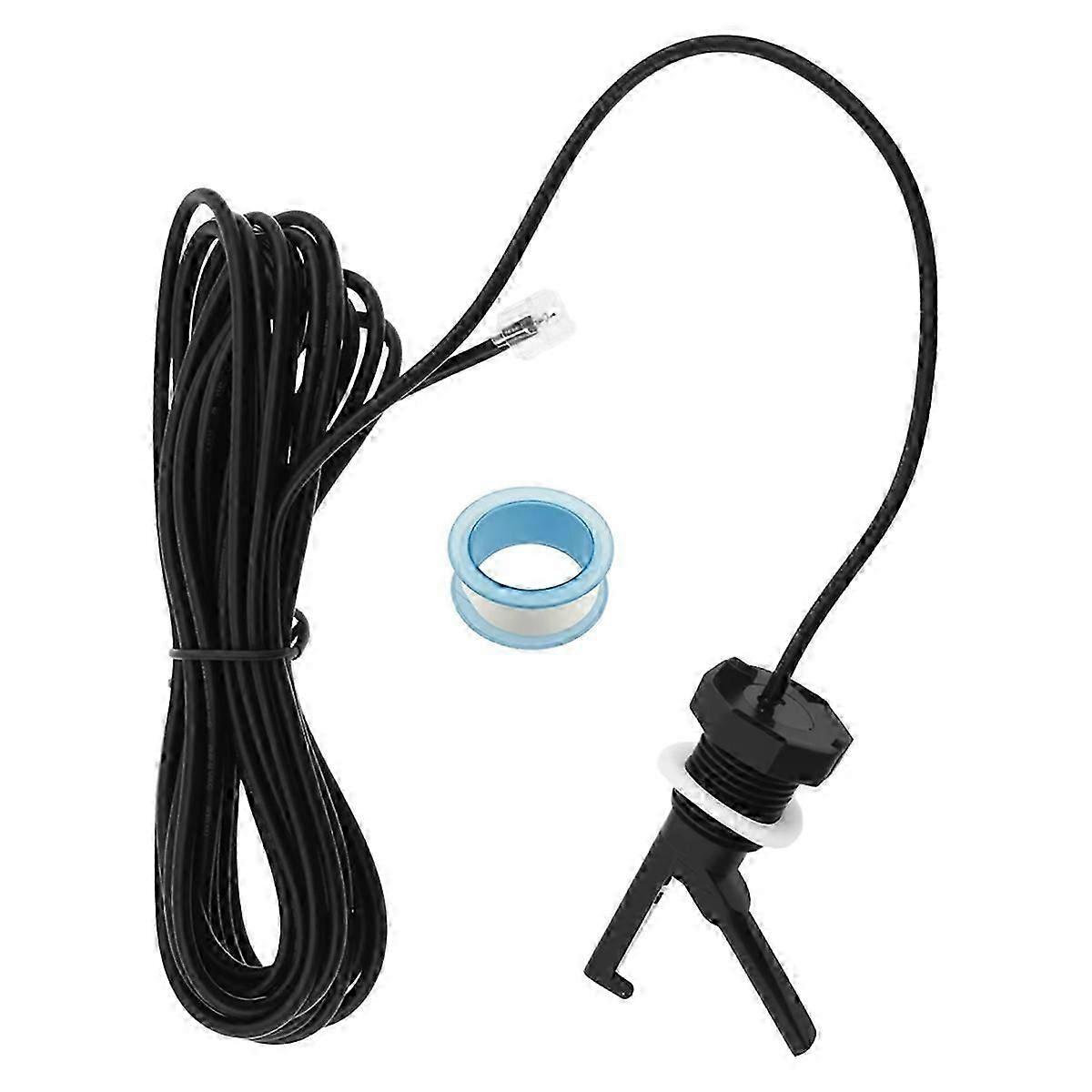 Flow Switch Assembly Automatic Pool Flow Sensor with 15 Foot Cable Reusable Pool Sensor Easy to Inst