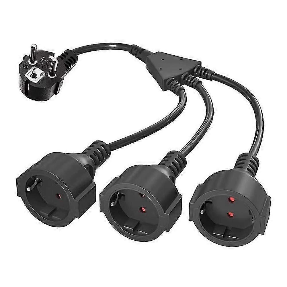 Power Extension Cord Triple Plug Adapter EU PLUG