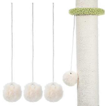 4pcs Kratzbäume Behänge Ball Spielzeug mit Glocken Austauschbare Katze Spielzeug Ball für Kratzbaum Interaktive Katzenbälle Spielzeug