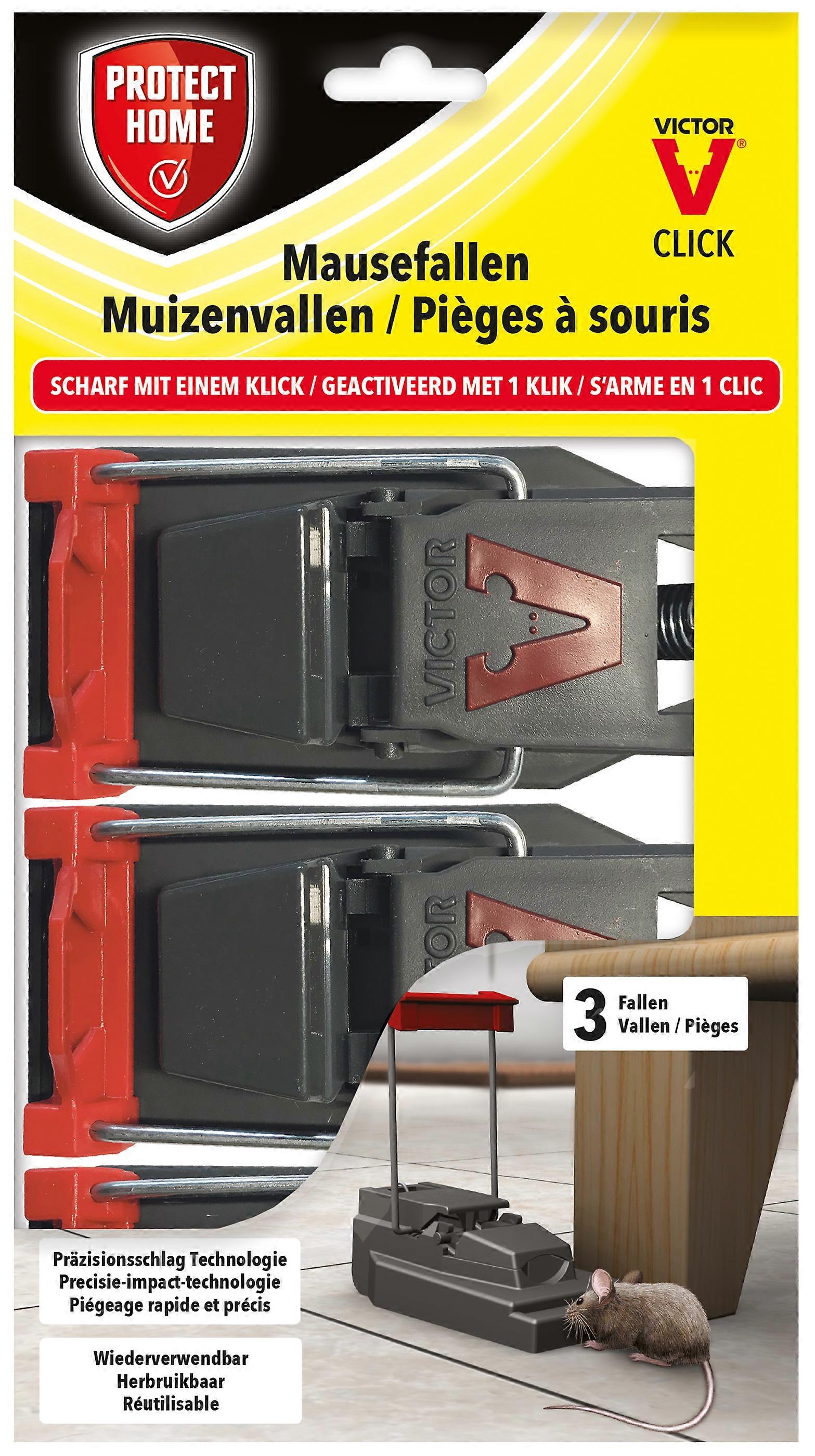 PROTECT HOME® mouse traps Click, 3 pieces