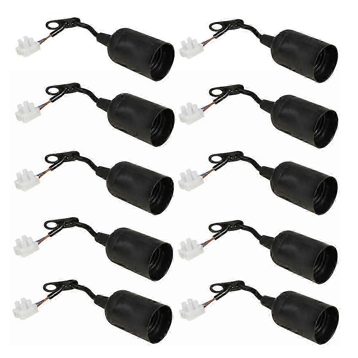 10Pcs E27 Lamp Holder Construction Socket Lamp Holder DIY Construction Site Socket Renovation Socket