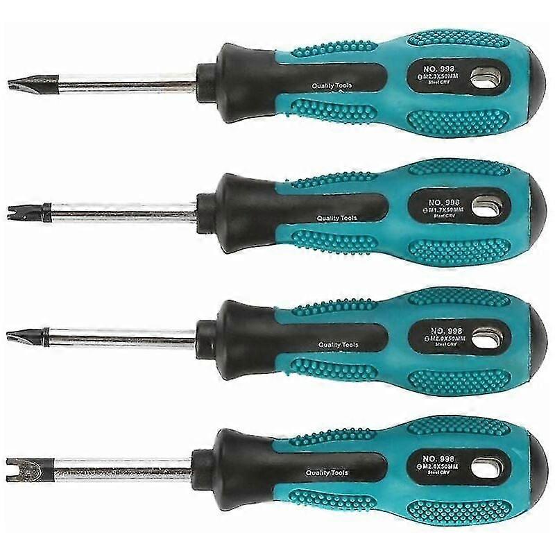 Screwdriver Set, U Fork Type Screwdriver 4pcs/set U-fork Screwdriver Magnetic Screwdriver Slotted Screwdriver Multi-function Hand Tool Kit