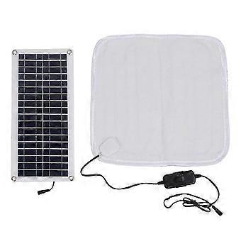 Almohadilla térmica solar de 12 V y 50 W para invierno: almohadilla cálida para pies, manta térmica para mascotas, calefacción solar eléctrica Bl
