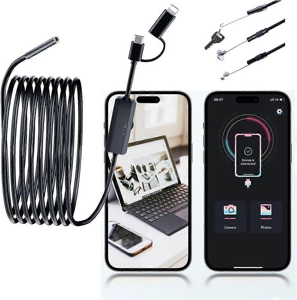 Endoscope Camera for iPhone 15/14/13/12/11 Pro Max &