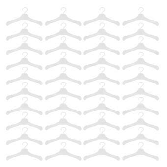 50pcs Cabides de Boneca: Mini Cabides de Roupas de Boneca Guarda-roupa Armazenamento - Acessórios de Casa de Bonecas de Plástico para Organizar Exibindo Mini Roupas