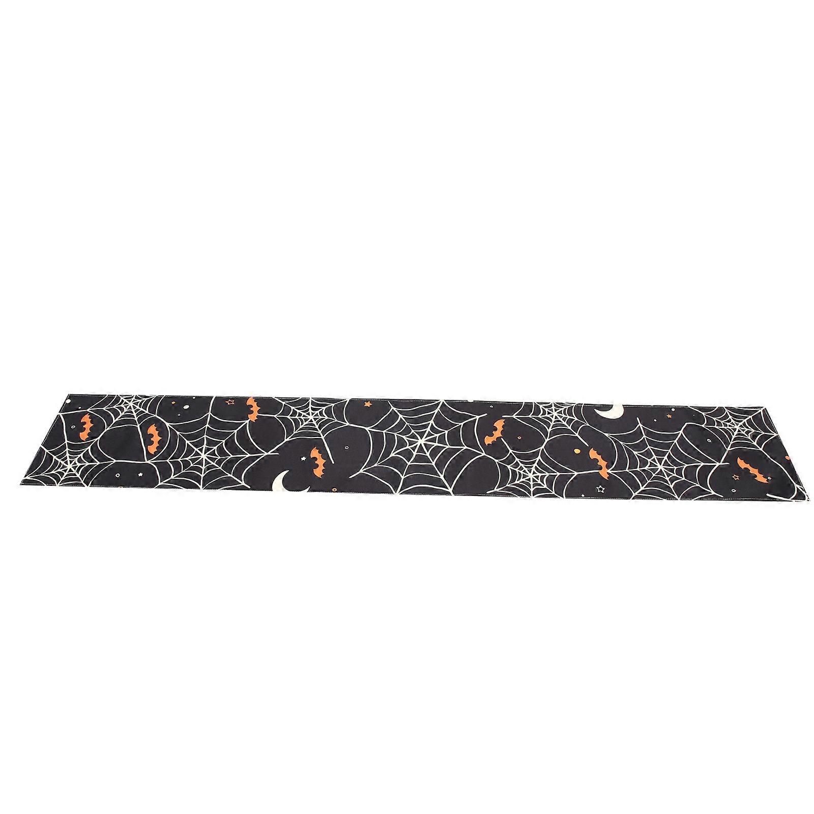 Spider Web Patterned Halloween Table Runner Decorative Tablecloth 5Pcs for Festive