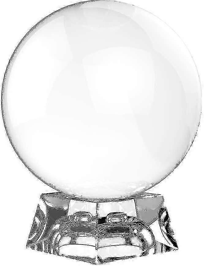 Divination Crystal Ball, Crystal Transparent Ball With Bracket 8cm