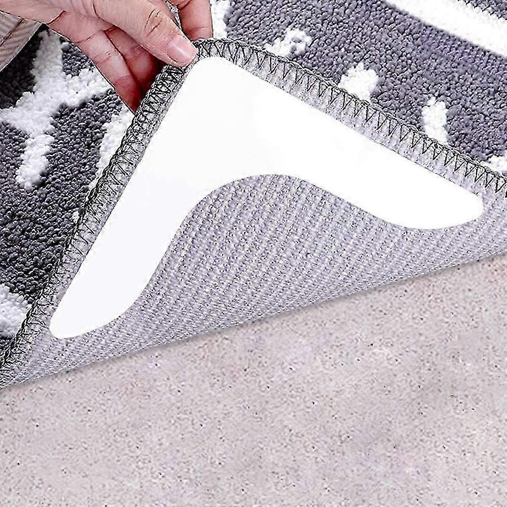 Flat-Corner Rug Grippers Reusable Gel