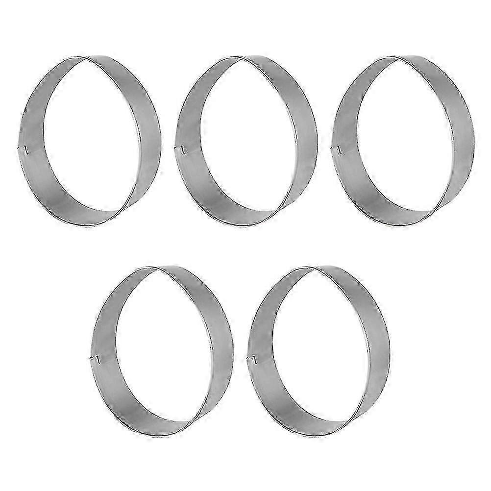 Biscuit Mold Stainless Steel Easter Egg Cookie Cutters compatible withKitchen Use 5Pcs