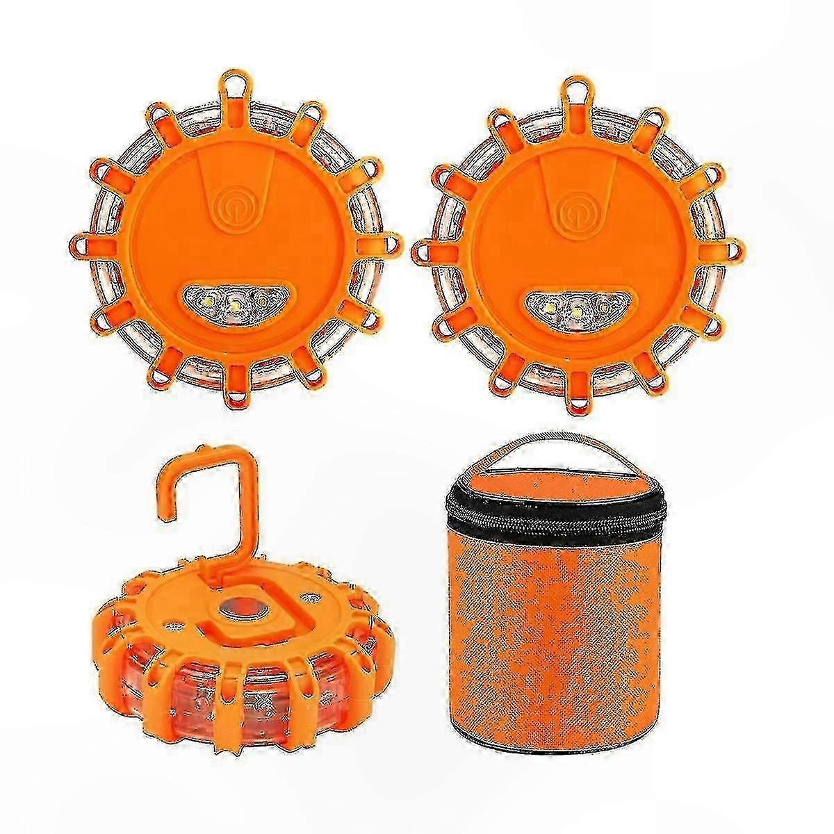 Safety Disc Flashing Beacon Kit compatible with Roadside Emergency Warning