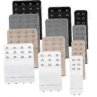 Adjustable Bra Extenders 10*3.2cm/10*5.7cm/10*7.7cm 12-Piece Set Gray premium
