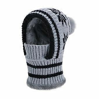 Women's Winter Knitted Beanie Hat with Face Mask and Neck Warmer, Earflap Pullover Cap for Outdoor Casual