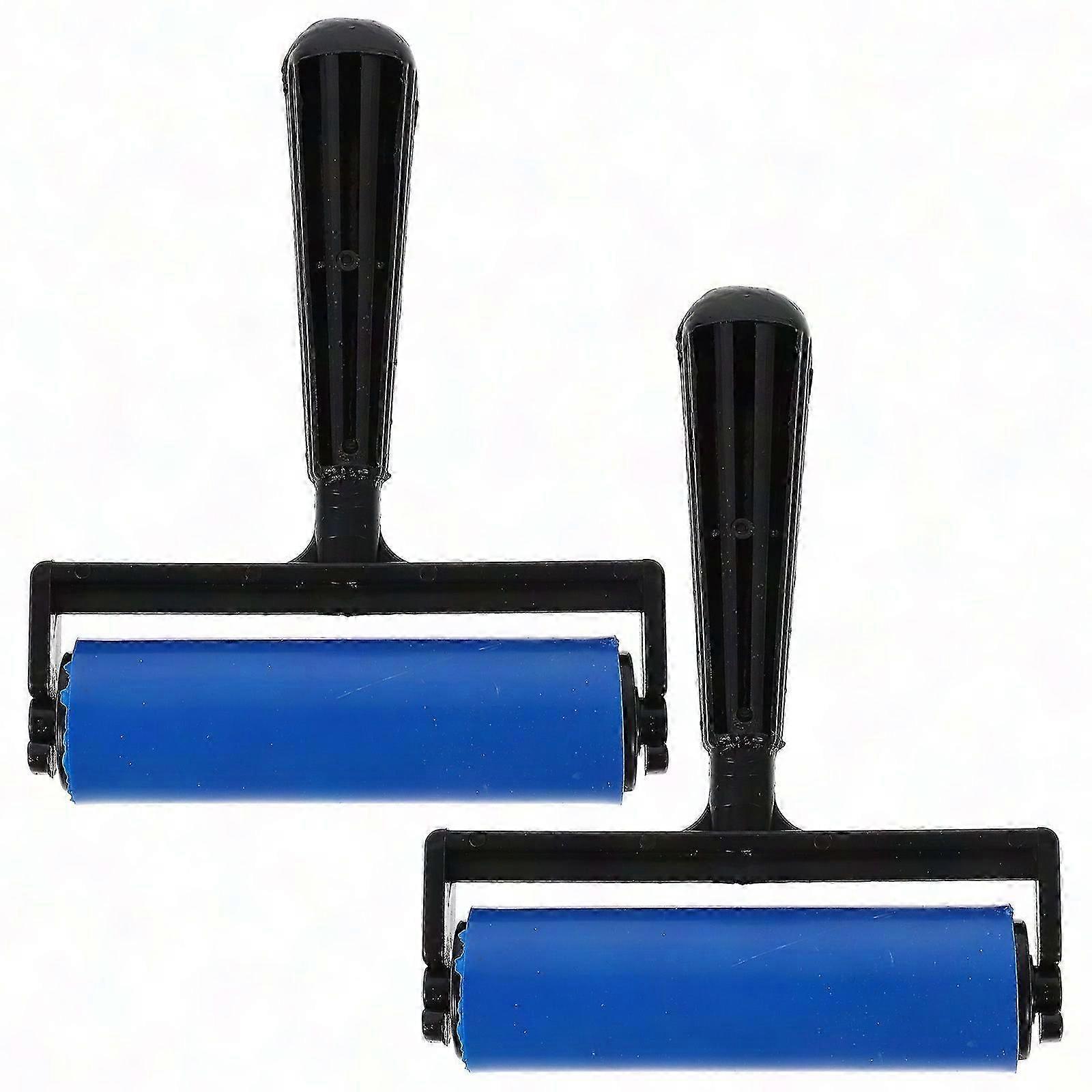 2 PCS Diamond Printmaking Rollers Portable Plastic Drawing Tools
