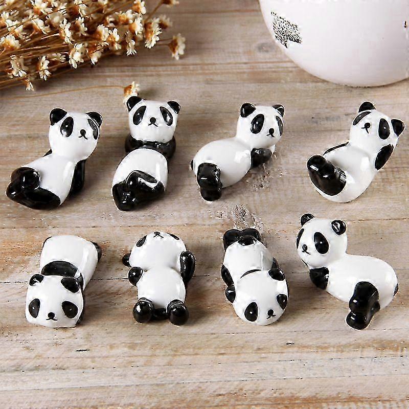 8pcs Panda Shape Ceramic Chopstick Holder