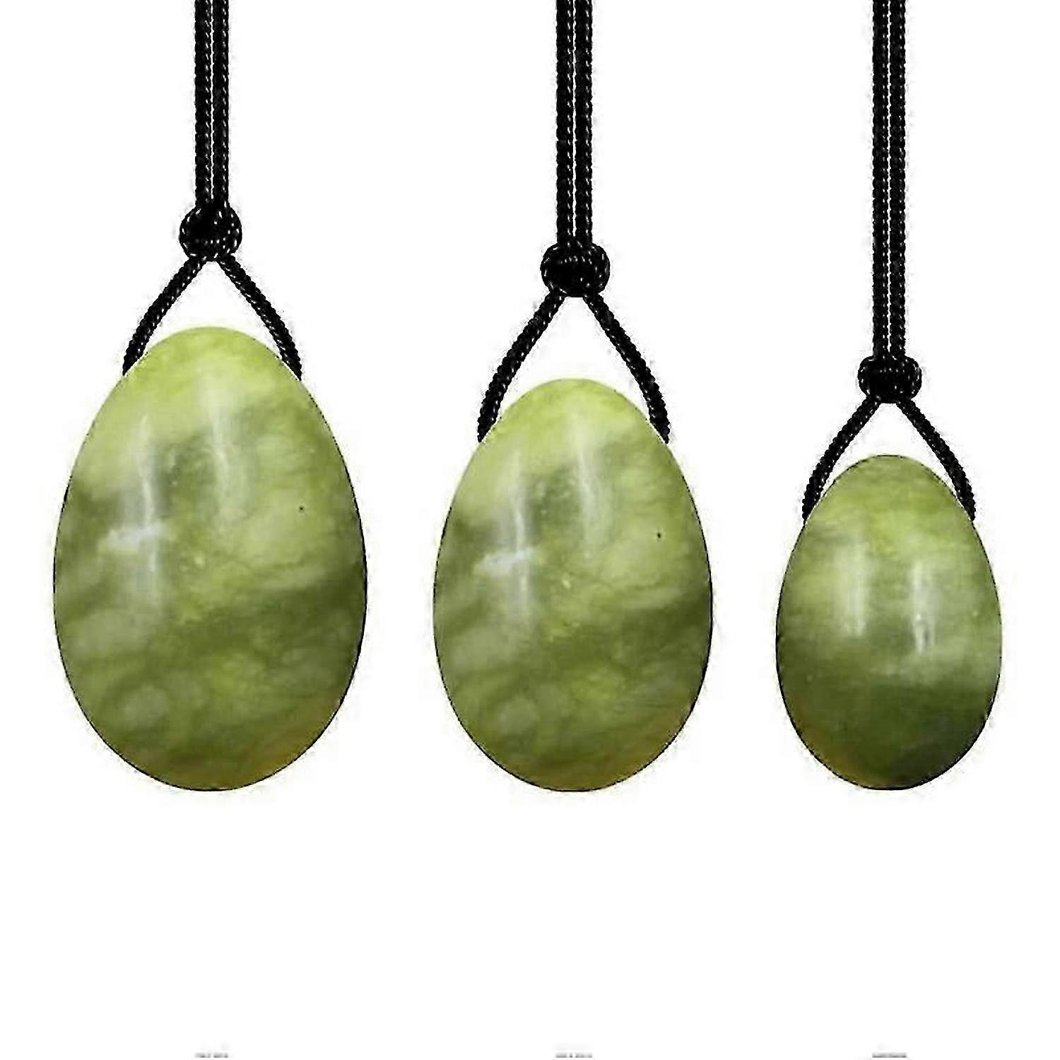 3pc Nephrite Jade Natural Eggs