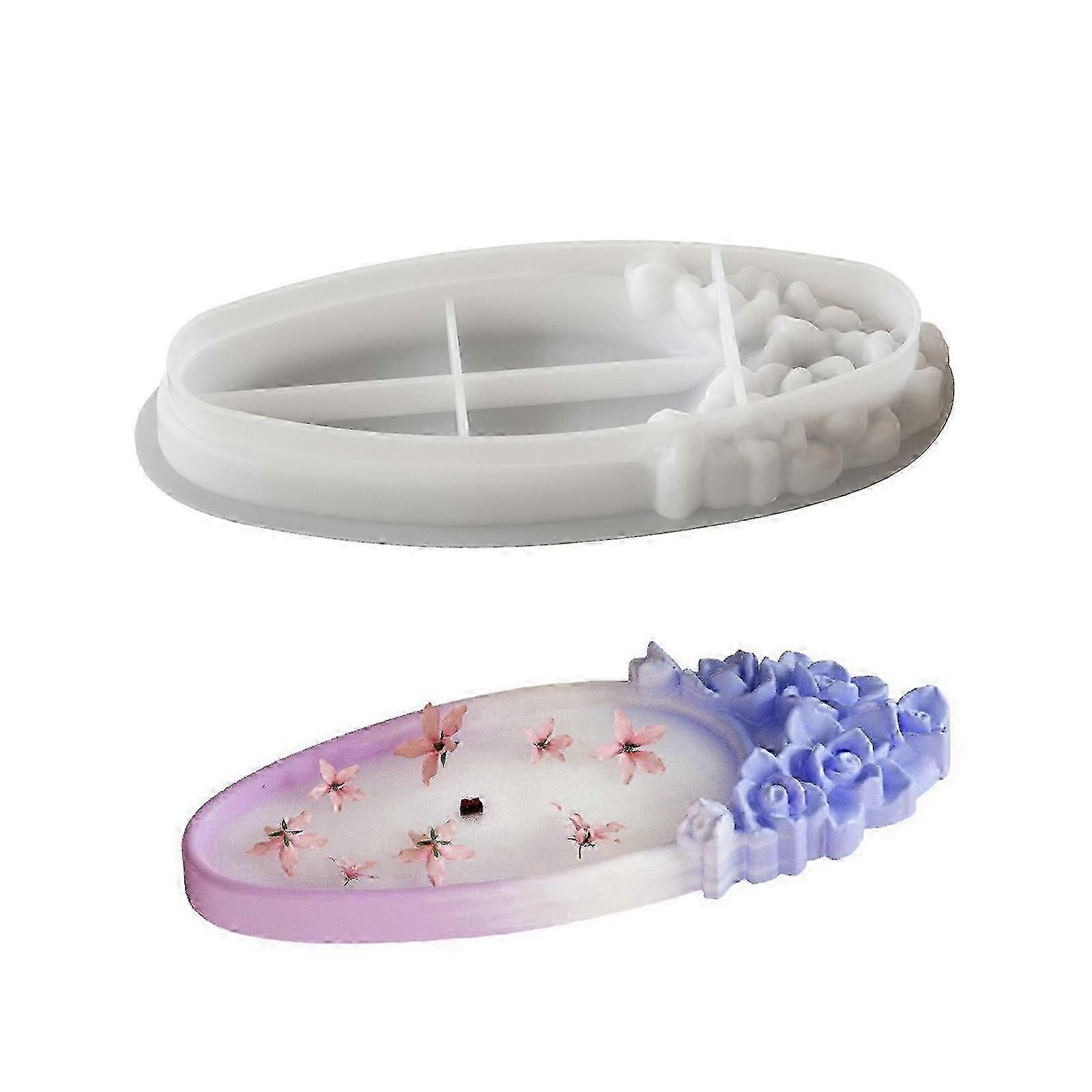 Rose Design Flexible Silicone Tray