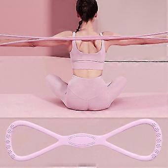 26-27@Figure 8 Fitness Resistance Band Anti-slip Silicone 35Lbs Men Women Chest Expander Elastic Strap