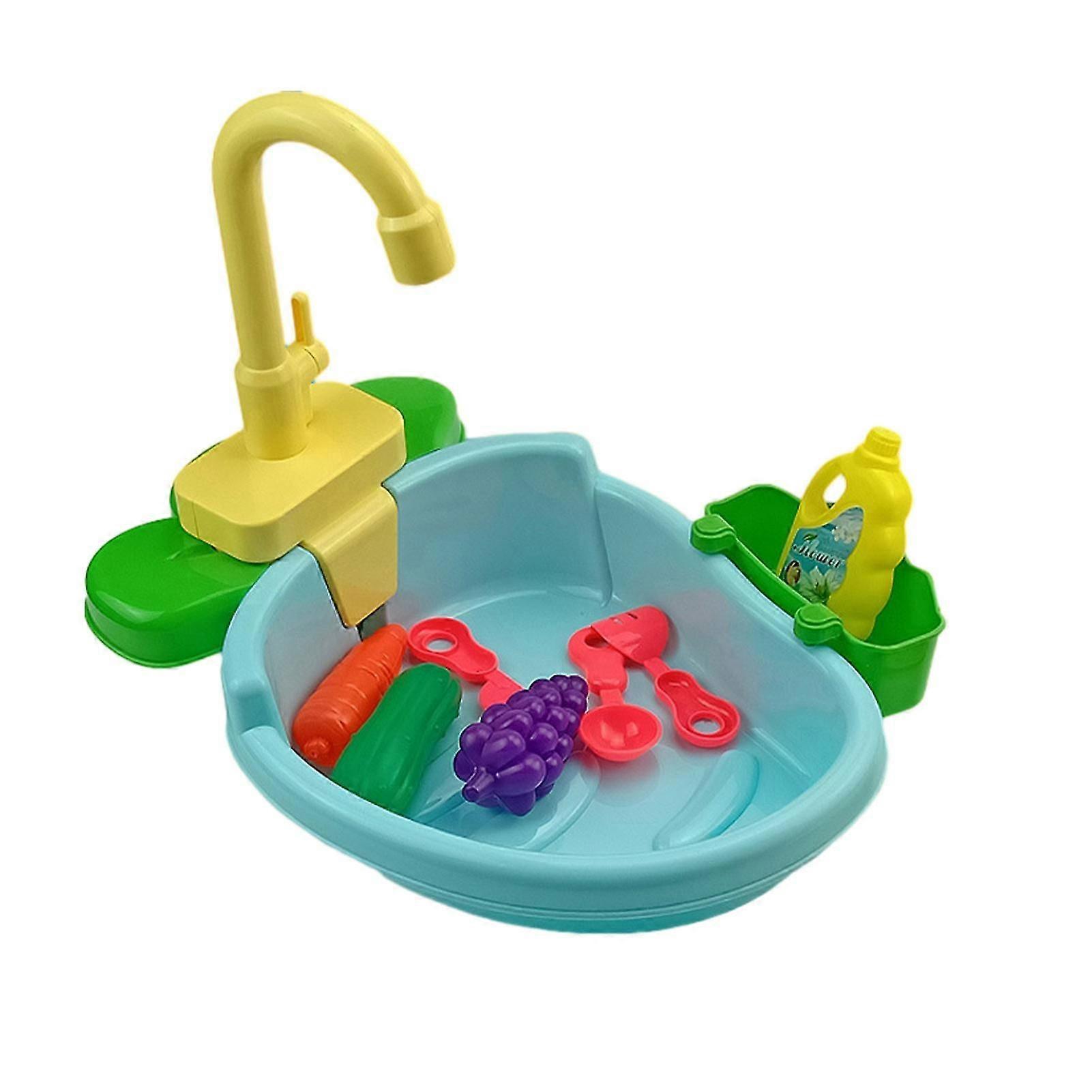 Compact Pretend Play Kitchen Wash Basin
