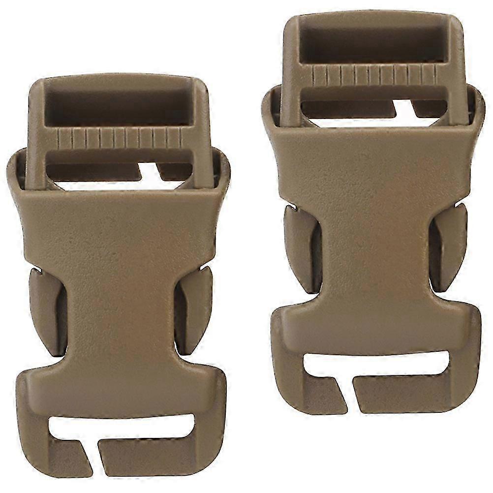 2Pcs Khaki Side Release Buckles