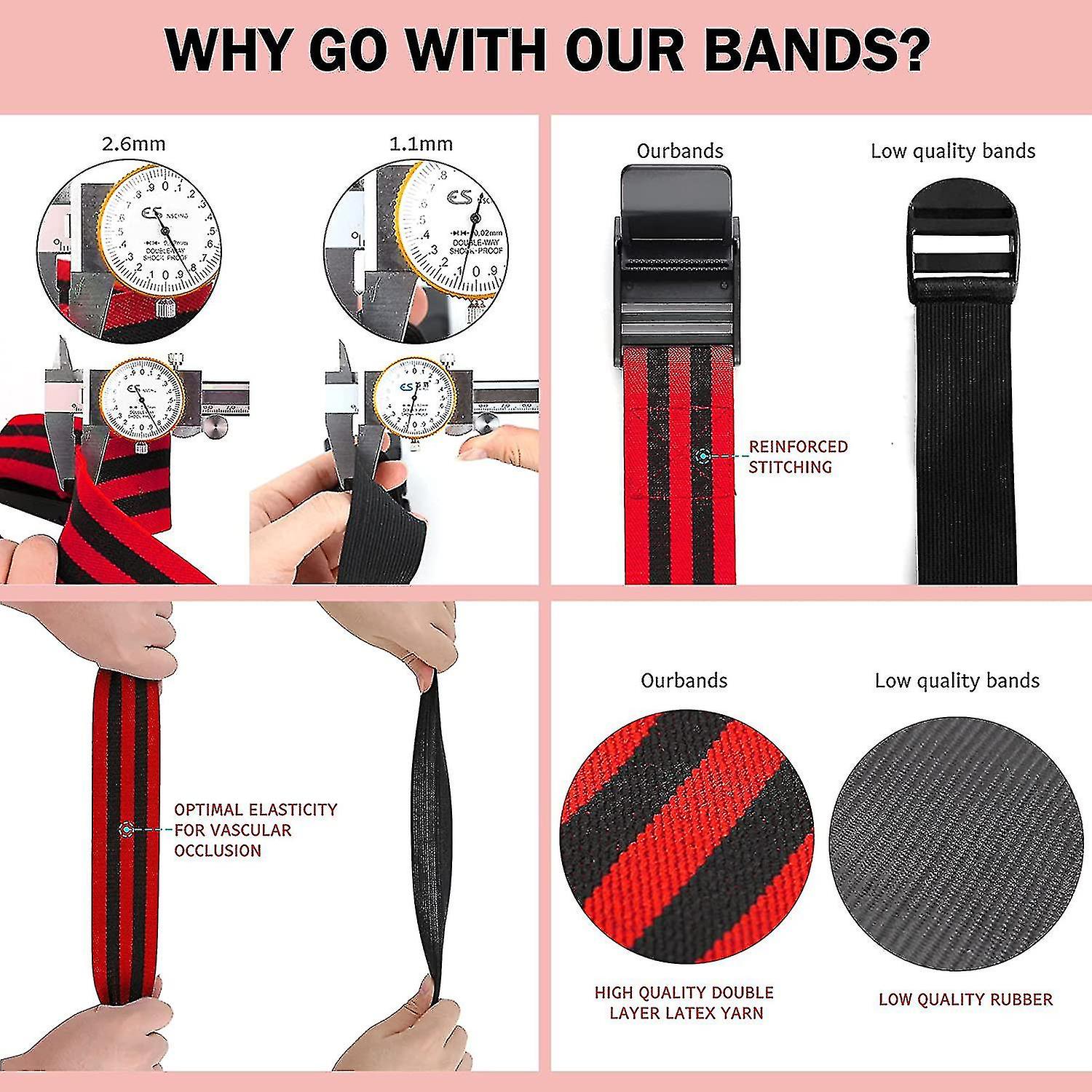 Koala Bands Booty BFR Bands – Blood Flow Restriction Training Bands For Legs & Glutes