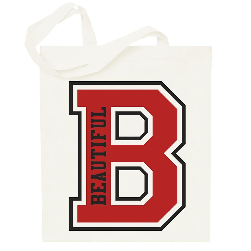 Red B Beautiful Varsity Totebag