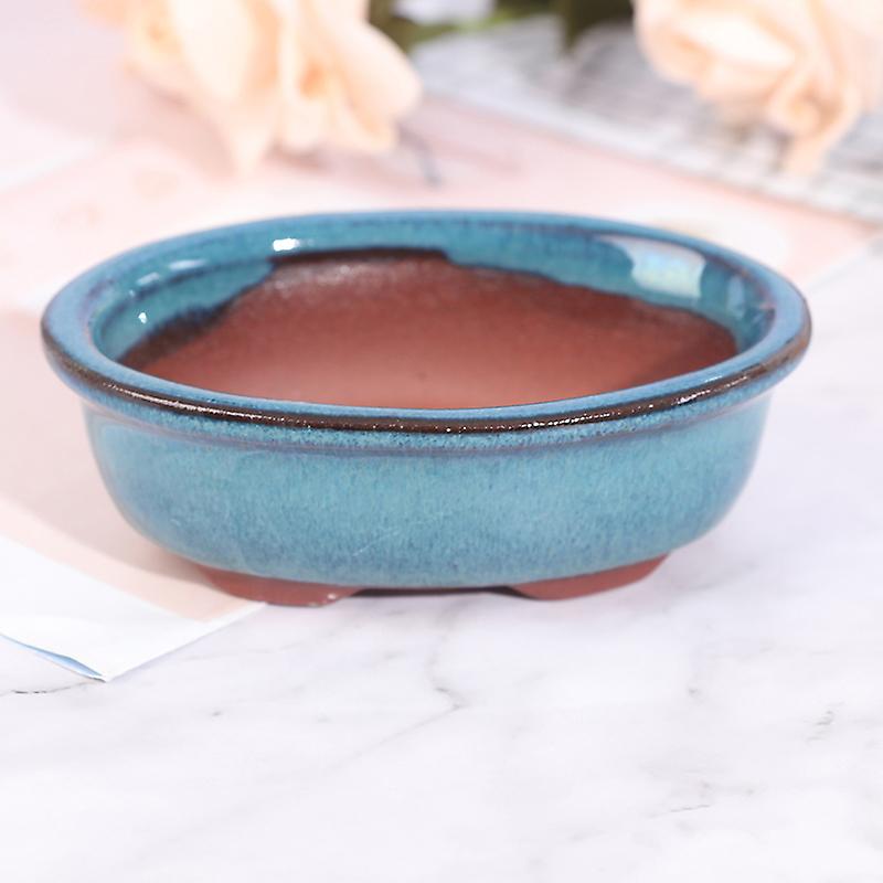 9.7*6.6*3.2cm New Bonsai Pots Breathable Stoneware Bonsai Pots With Holes