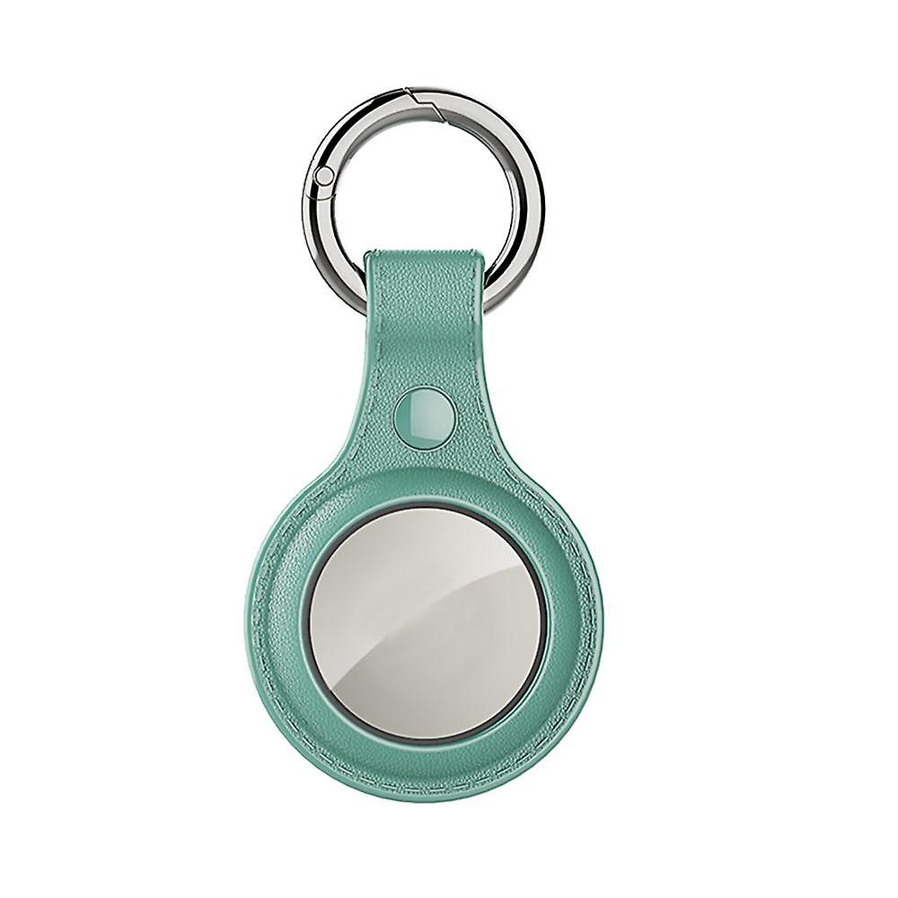 FUKELAI Litchi PU Leder AirTag Halter - Grün