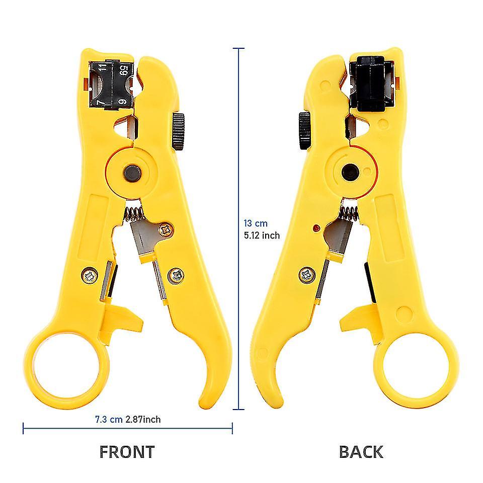 2 Pcs Universal Wire Stripper,coaxial Cable Stripper And Coaxial Cable Cutter For Flat Or Round  Wire