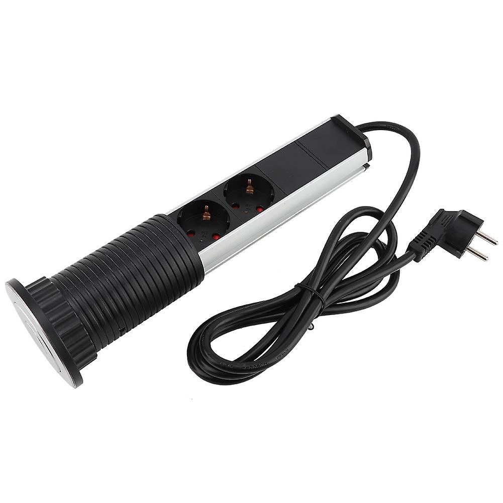 Electrical Tensile Power Outlet Plug Worktop Desk Home Pull USB Socket zy EU Plug 250V