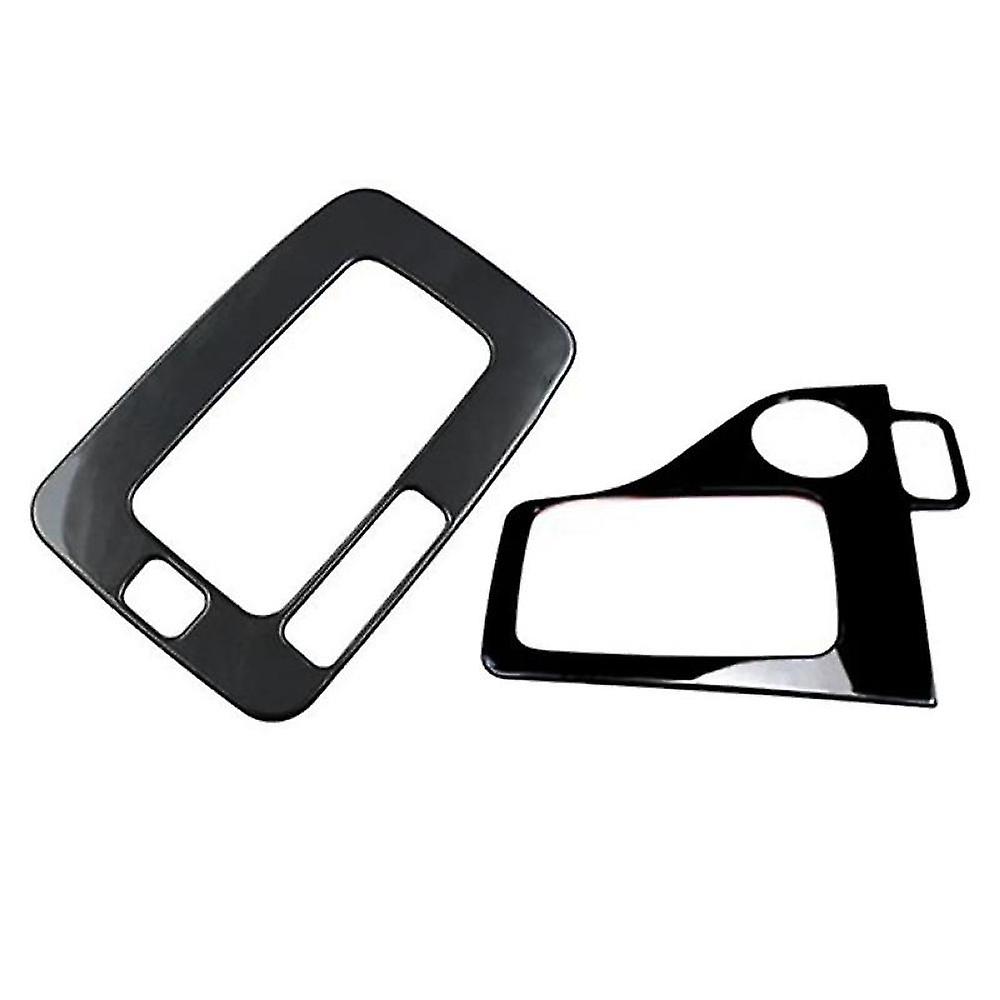 2pcs Car Central Gear Shift Panel Control Panel Decal Cover Trim