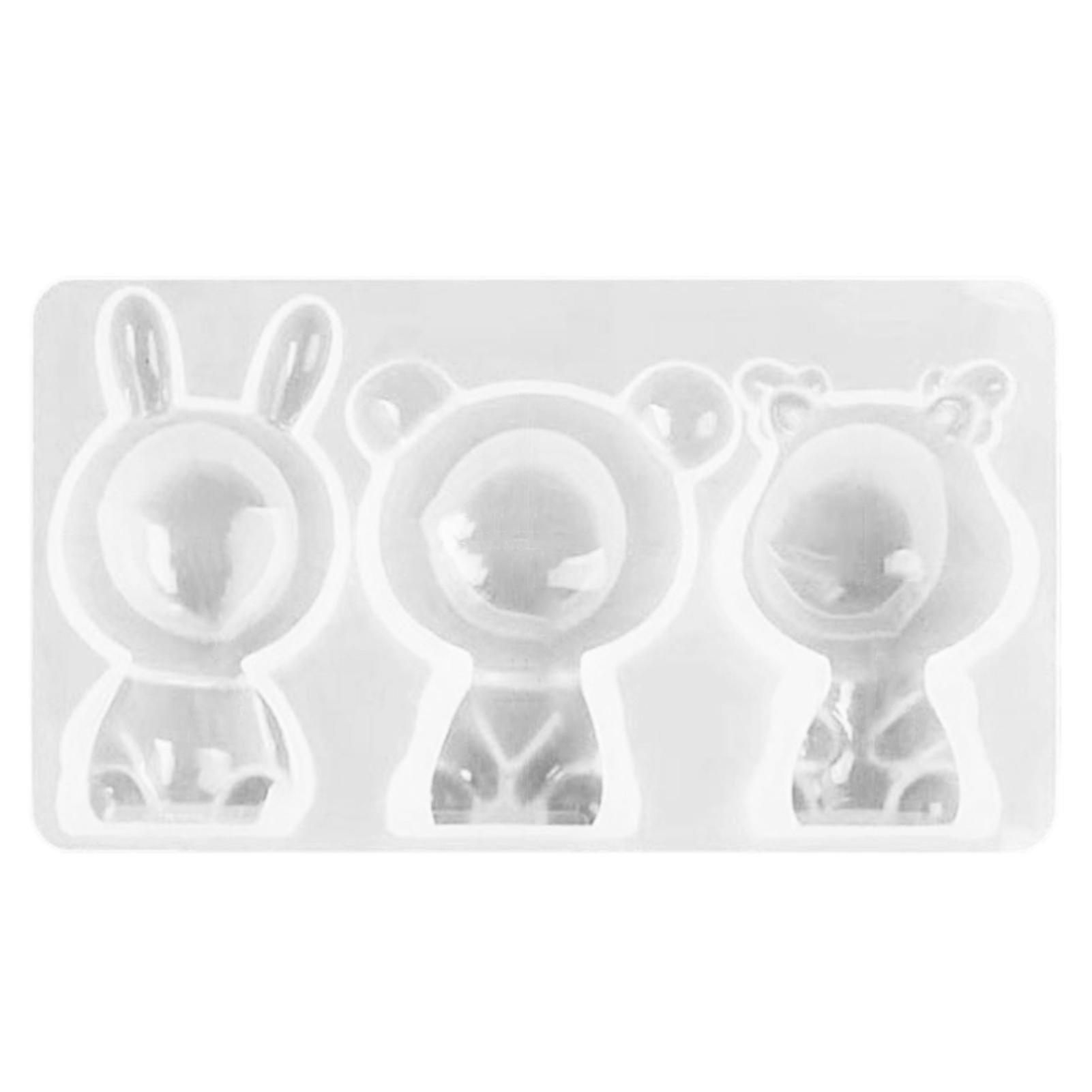 صب العفن الزخرفية سهلة التنظيف غير لاصقة DIY شكل الدب راتنجات الايبوكسي العفن لمتجر الكعك